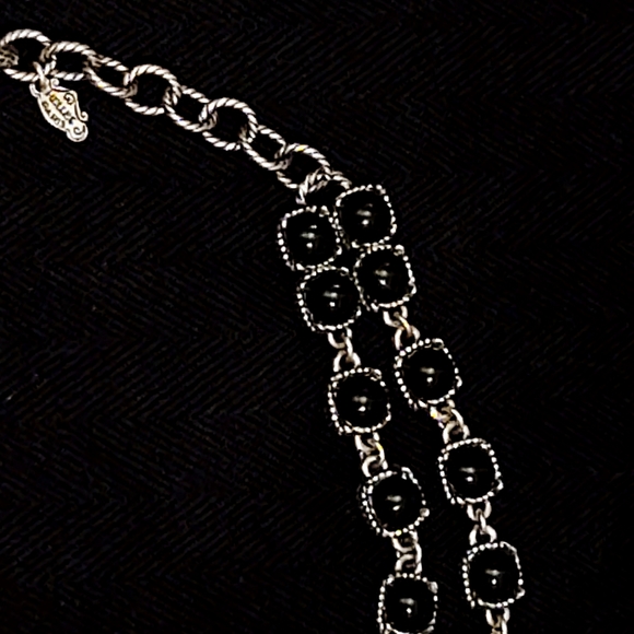 Helles Paris Silver and Onyx Couture Necklace - Picture 9 of 11